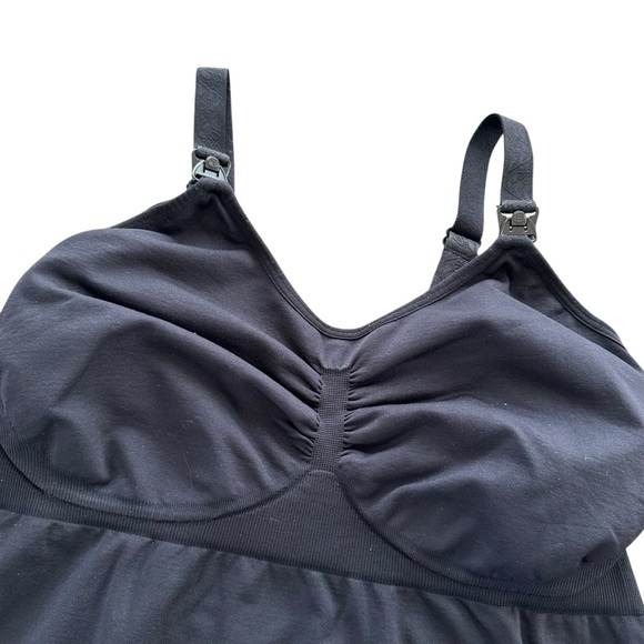 Kindred Bravely size Large Busty Black Nursing Tank Top Bra Breastfeeding - Picture 2 of 5